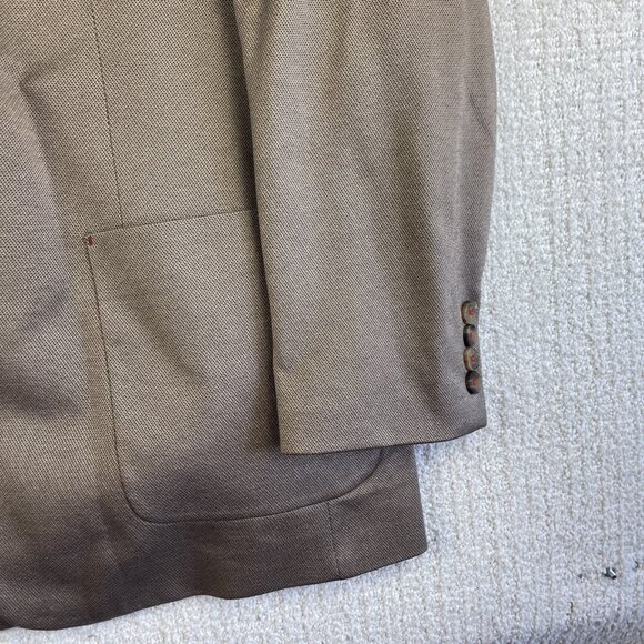 Au Noir Jacket Sports Coat Casual Blazer Trippy Tiger AOP 2 Button Brown 46R - Picture 6 of 16